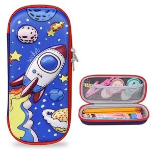 Large Capacity 3D EVA Cute Cartoon Zipped Pencil Case